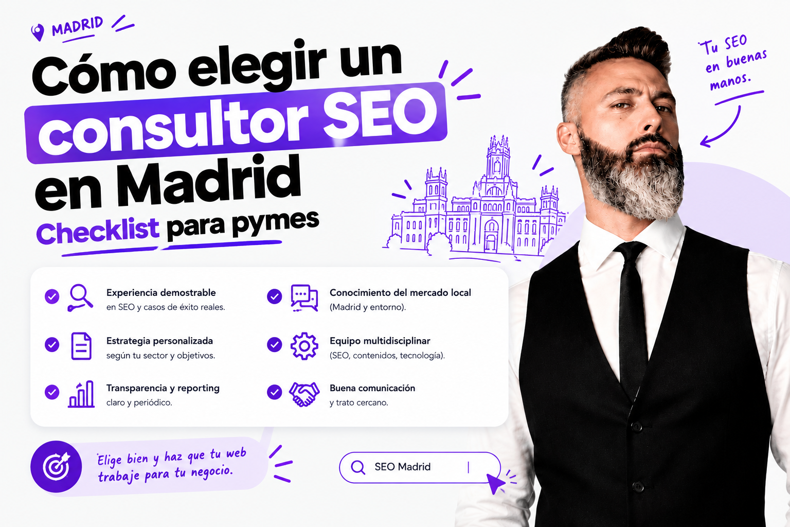 Cómo elegir un consultor SEO en Madrid: checklist para pymes