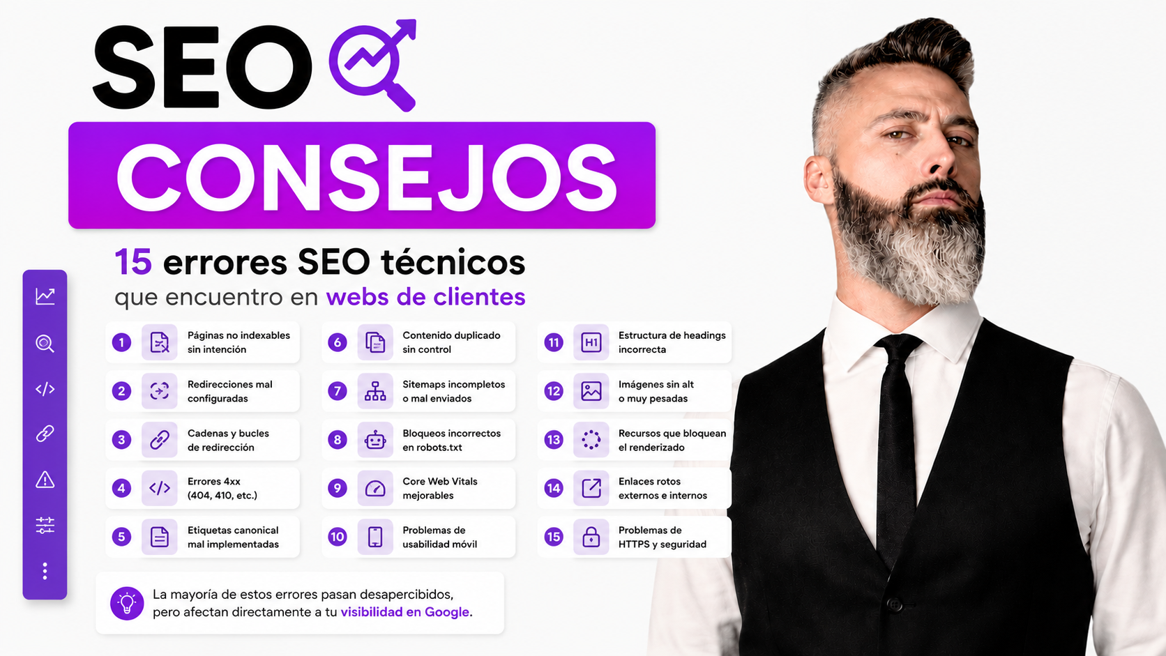 15 errores SEO técnicos que encuentro en webs de clientes