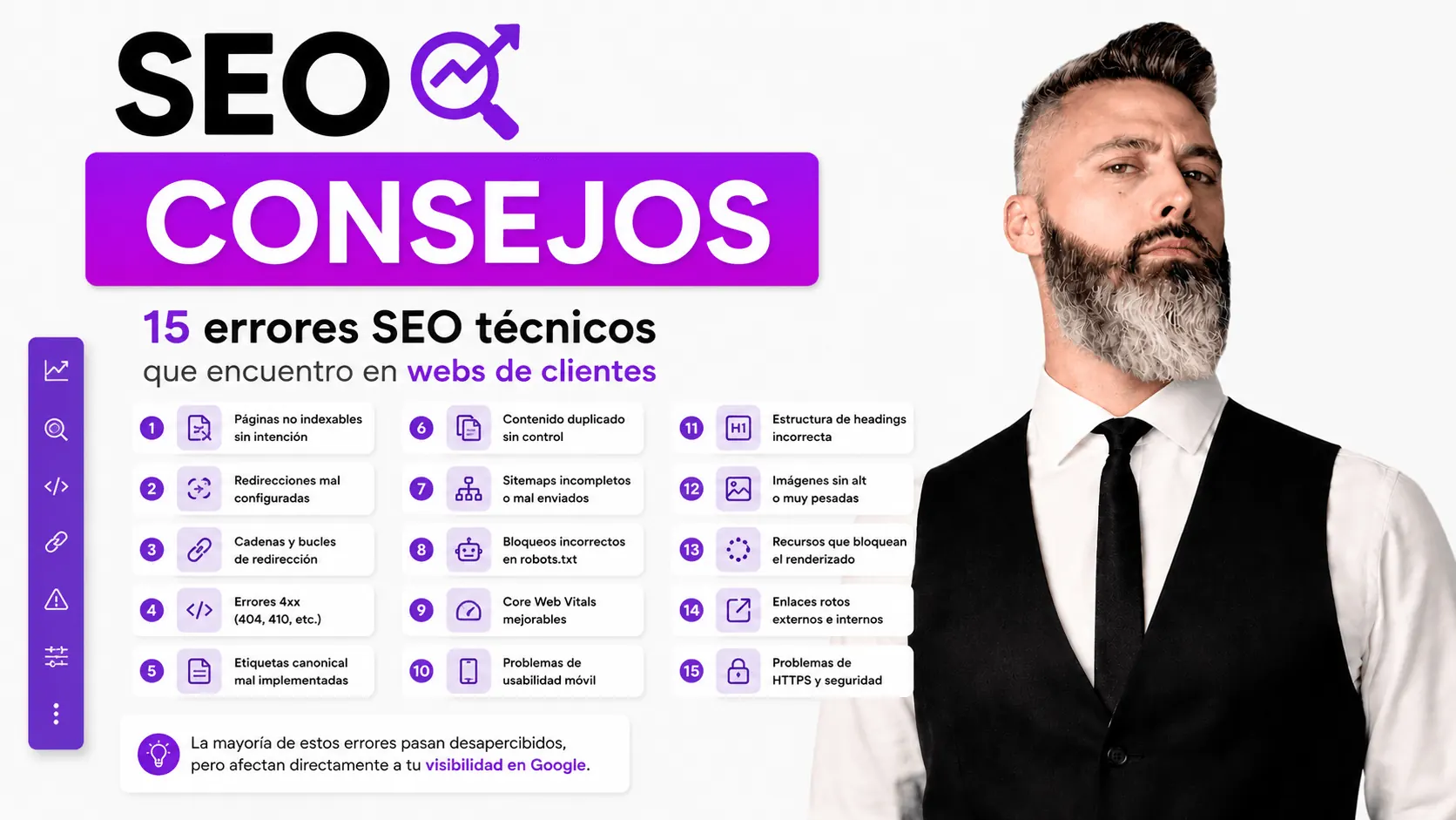 15 errores SEO técnicos que encuentro en webs de clientes